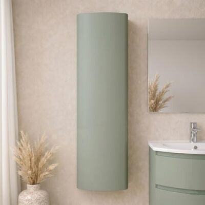 Kiamami Valentina Colonne Salle de Bain Suspendue Vert Sauge 139 cm avec Porte Courbée, Meuble Gain de Place Déjà Assemblé Kiamami Valentina Colonne Salle de Bain Suspendue Vert Sauge 139 cm avec Porte Courbée, Meuble Gain de Place Déjà Assemblé