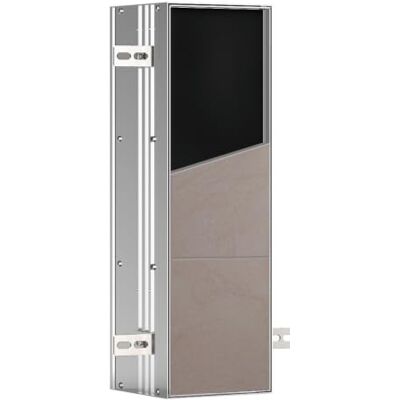 Emco ASIS PLUS Meuble de salle de bain encastré avec porte-papier toilette, armoire haute avec fonction « Push to Open » et butée à gauche Emco ASIS PLUS Meuble de salle de bain encastré avec porte-papier toilette, armoire haute avec fonction « Push to Open » et butée à gauche