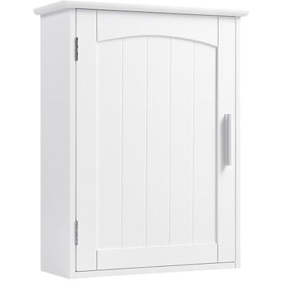 EUGAD Armoire suspendue pour baignoire, armoire de salle de bain suspendue Arzneischrank Armoire à pharmacie, armoire murale avec porte, étagère réglable, blanc, 40 x 51 x 17 cm EUGAD Armoire suspendue pour baignoire, armoire de salle de bain suspendue Arzneischrank Armoire à pharmacie, armoire murale avec porte, étagère réglable, blanc, 40 x 51 x 17 cm