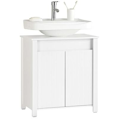 SoBuy BZR101-W Meuble sous vasque Meuble de salle de bain Blanc Environ 60 x 65,5 x 34 cm SoBuy BZR101-W Meuble sous vasque Meuble de salle de bain Blanc Environ 60 x 65,5 x 34 cm