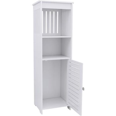 homewell Armoires de salle de bain, unités de rangement de salle de bain avec étagère de rangement ouverte, armoire de toilette, meuble de salle de bain autoportant, étroit, 25 x 20 x 80 cm homewell Armoires de salle de bain, unités de rangement de salle de bain avec étagère de rangement ouverte, armoire de toilette, meuble de salle de bain autoportant, étroit, 25 x 20 x 80 cm