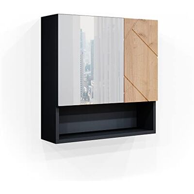 Vicco Armoire de toilette "Irma", Chêne doré/anthracite, 54x55cm Vicco Armoire de toilette "Irma", Chêne doré/anthracite, 54x55cm