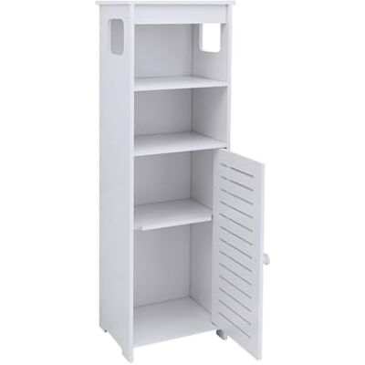 homewell Armoires de salle de bain, unités de rangement de salle de bain avec étagère de rangement ouverte, armoire de toilette, meuble de salle de bain autoportant, étroit, 24 x 20 x 75 cm homewell Armoires de salle de bain, unités de rangement de salle de bain avec étagère de rangement ouverte, armoire de toilette, meuble de salle de bain autoportant, étroit, 24 x 20 x 75 cm