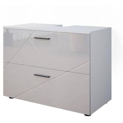 Vicco Meuble sous vasque simple "Irma", Blanc Haute brillance, 80x58.6cm Vicco Meuble sous vasque simple "Irma", Blanc Haute brillance, 80x58.6cm