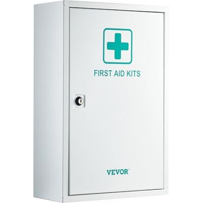 VEVOR Armoire de premiers secours à 3 étagères, 1000 pièces, kit de premiers soins muraux, OSHA et ANSI 2015 (classe A), boîte à médicaments en métal pour urgence, ferme, atelier VEVOR Armoire de premiers secours à 3 étagères, 1000 pièces, kit de premiers soins muraux, OSHA et ANSI 2015 (classe A), boîte à médicaments en métal pour urgence, ferme, atelier