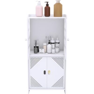 LANTUS Petit Meuble de Rangement pour Toilettes, Support pour Papiers Toilettes, Colonne, Armoire de Salle de Bain, Placard, Étagère Réglable,30 * 22 * 75cm (B) Blanc LANTUS Petit Meuble de Rangement pour Toilettes, Support pour Papiers Toilettes, Colonne, Armoire de Salle de Bain, Placard, Étagère Réglable,30 * 22 * 75cm (B) Blanc