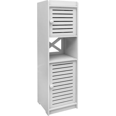 LANTUS Petit Meuble de Rangement pour Toilettes, Support pour Papiers Toilettes, Colonne, Armoire de Salle de Bain, Placard, Étagère Réglable, 22 * 20 * 75cm-Blanc LANTUS Petit Meuble de Rangement pour Toilettes, Support pour Papiers Toilettes, Colonne, Armoire de Salle de Bain, Placard, Étagère Réglable, 22 * 20 * 75cm-Blanc