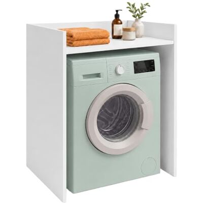 Relaxdays Meuble lave-linge , étagère au-dessus lave-linge/sèche-linge blanc H x l x P : 97 x 66 x 61 cm, armoire encastrée Relaxdays Meuble lave-linge , étagère au-dessus lave-linge/sèche-linge blanc H x l x P : 97 x 66 x 61 cm, armoire encastrée