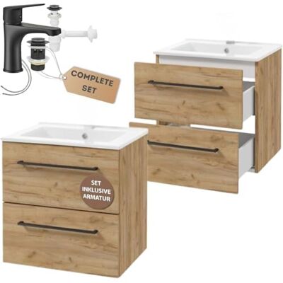 Deftrans . Lavabo avec meuble bas de 50 cm de large avec deux tiroirs Lavabo avec meuble bas suspendu, robinet noir et siphon Meuble de lavabo avec lavabo Deftrans . Lavabo avec meuble bas de 50 cm de large avec deux tiroirs Lavabo avec meuble bas suspendu, robinet noir et siphon Meuble de lavabo avec lavabo