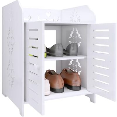 LANTUS Meuble de Rangement pour Toilettes, Placard, Étagère Réglable, Pieds Résistant à l’Eau, Petits Espaces, Petite Armoire de Salle de Bain pour Salle de Bain, Salon,40 x 35 x 53 cm (Deux Niveaux) LANTUS Meuble de Rangement pour Toilettes, Placard, Étagère Réglable, Pieds Résistant à l’Eau, Petits Espaces, Petite Armoire de Salle de Bain pour Salle de Bain, Salon,40 x 35 x 53 cm (Deux Niveaux)