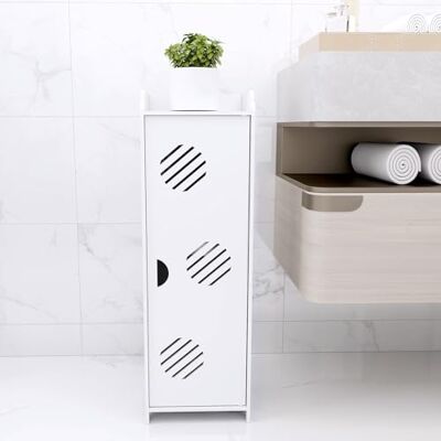 LANTUS Meuble de Rangement pour Toilettes, Placard, Étagère Réglable, Pieds Résistant à l’Eau, Petits Espaces, petite armoire de salle de bain pour salle de bain, salon,24 * 20 * 75cm -Blanc LANTUS Meuble de Rangement pour Toilettes, Placard, Étagère Réglable, Pieds Résistant à l’Eau, Petits Espaces, petite armoire de salle de bain pour salle de bain, salon,24 * 20 * 75cm -Blanc