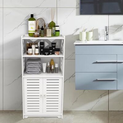 LANTUS Meuble de Rangement pour Toilettes, Placard, Étagère Réglable, Pieds Résistant à l’Eau, Petits Espaces, petite armoire de salle de bain pour salle de bain, salon,75 * 22 * 36cm-Blanc LANTUS Meuble de Rangement pour Toilettes, Placard, Étagère Réglable, Pieds Résistant à l’Eau, Petits Espaces, petite armoire de salle de bain pour salle de bain, salon,75 * 22 * 36cm-Blanc