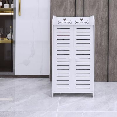 LANTUS Petit Meuble de Rangement pour Toilettes, Meuble de Salle de Bain Support Papier Toilette avec Placard et étagères réglables-40 x 35 x 90 cm (Quatre Niveaux) LANTUS Petit Meuble de Rangement pour Toilettes, Meuble de Salle de Bain Support Papier Toilette avec Placard et étagères réglables-40 x 35 x 90 cm (Quatre Niveaux)