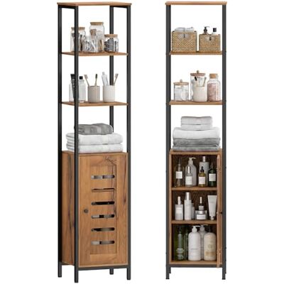 kleankin Meuble Colonne de Salle de Bain 37 x 30 x 167 cm Marron Rustique kleankin Meuble Colonne de Salle de Bain 37 x 30 x 167 cm Marron Rustique