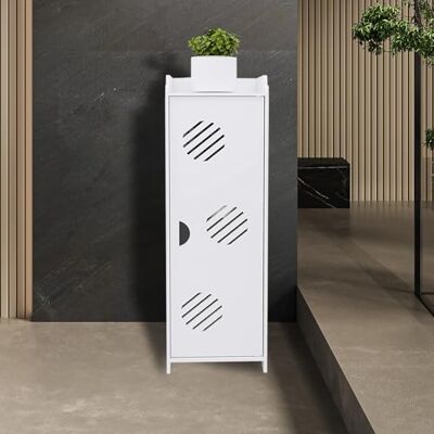 LANTUS Petit Meuble de Rangement pour Toilettes, Support pour Papiers Toilettes, Colonne, Armoire de Salle de Bain, Placard, Étagère Réglable,24 * 20 * 75cm -Blanc LANTUS Petit Meuble de Rangement pour Toilettes, Support pour Papiers Toilettes, Colonne, Armoire de Salle de Bain, Placard, Étagère Réglable,24 * 20 * 75cm -Blanc