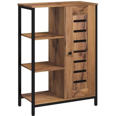 kleankin Meuble de Salle de Bain sur Pied 60 x 30 x 85 cm Marron Rustique kleankin Meuble de Salle de Bain sur Pied 60 x 30 x 85 cm Marron Rustique