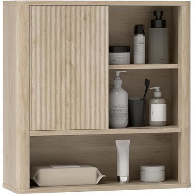 HOMCOM Armoire Murale Armoire Suspendu 60 x 20 x 62 cm Bois Naturel HOMCOM Armoire Murale Armoire Suspendu 60 x 20 x 62 cm Bois Naturel