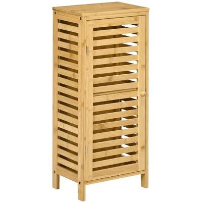 kleankin Armoire en Bambou Meuble Rangement avec 1 étagère réglable Design Naturel pour Salle de Bain, Salon, Cuisine 30 x 19,9 x 70 cm Naturel kleankin Armoire en Bambou Meuble Rangement avec 1 étagère réglable Design Naturel pour Salle de Bain, Salon, Cuisine 30 x 19,9 x 70 cm Naturel