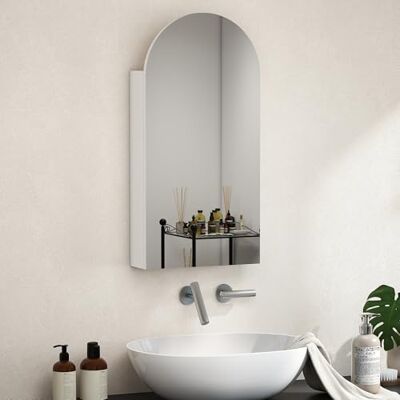 HOMCOM Armoire Murale Salle de Bain avec Miroir 40 x 12 x 80 cm Blanc HOMCOM Armoire Murale Salle de Bain avec Miroir 40 x 12 x 80 cm Blanc