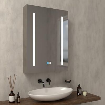 blumfeldt ClearGlow meuble de toilette miroir LED – éclairage variable, fonction anti-buée, commande tactile, étagères réglables, cadre aluminium, 50x70x16 cm blumfeldt ClearGlow meuble de toilette miroir LED – éclairage variable, fonction anti-buée, commande tactile, étagères réglables, cadre aluminium, 50x70x16 cm