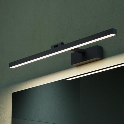 Mai & Mai Lampe Murale Miroir LED 4000K pour Salle de Bain Noir 40cm Mai & Mai Lampe Murale Miroir LED 4000K pour Salle de Bain Noir 40cm