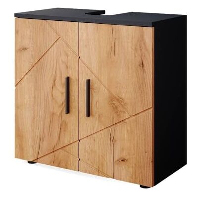 Vicco Meuble sous vasque simple "Irma", Chêne doré/anthracite, 60x59cm Vicco Meuble sous vasque simple "Irma", Chêne doré/anthracite, 60x59cm