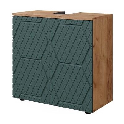 Vicco Meuble sous lavabo "Irma", Vert/force de l'or Chêne, 60x59cm Vicco Meuble sous lavabo "Irma", Vert/force de l'or Chêne, 60x59cm