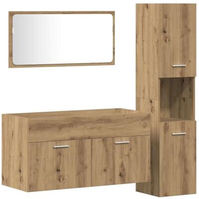 vidaXL Ensemble de meubles salle de bain 3 pcs bois d'ingénierie vidaXL Ensemble de meubles salle de bain 3 pcs bois d'ingénierie