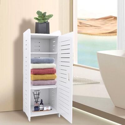 LANTUS Petit Meuble de Rangement pour Toilettes, Armoire de Salle de Bain étroite, latérale, 30 * 30 * 80cm- Blanc LANTUS Petit Meuble de Rangement pour Toilettes, Armoire de Salle de Bain étroite, latérale, 30 * 30 * 80cm- Blanc