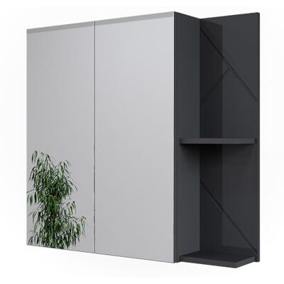 Vicco Armoire miroir de toiletteIrma Anthracite brillant/anthracite 80x75cm Vicco Armoire miroir de toiletteIrma Anthracite brillant/anthracite 80x75cm