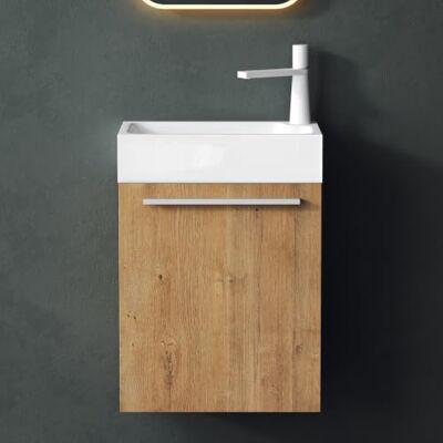 Mai & Mai Meuble Salle de Bain Marron Clair Ensemble de 2 Pièces 46cm Mai & Mai Meuble Salle de Bain Marron Clair Ensemble de 2 Pièces 46cm