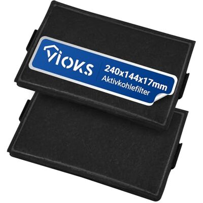 VIOKS Lot de 2 filtres à charbon actif de rechange pour hotte aspirante Miele 9231860 DKF 19 et hotte aspirante compatible avec les hottes Miele VIOKS Lot de 2 filtres à charbon actif de rechange pour hotte aspirante Miele 9231860 DKF 19 et hotte aspirante compatible avec les hottes Miele