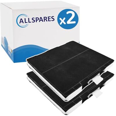 AllSpares Lot de 2 filtres à charbon actif pour hottes aspirantes Bosch DHZ5325 / 00705431/11026769 / 00703595, Siemens LZ53251 et Neff Z5101X1 231 x 214 x 21 mm AllSpares Lot de 2 filtres à charbon actif pour hottes aspirantes Bosch DHZ5325 / 00705431/11026769 / 00703595, Siemens LZ53251 et Neff Z5101X1 231 x 214 x 21 mm