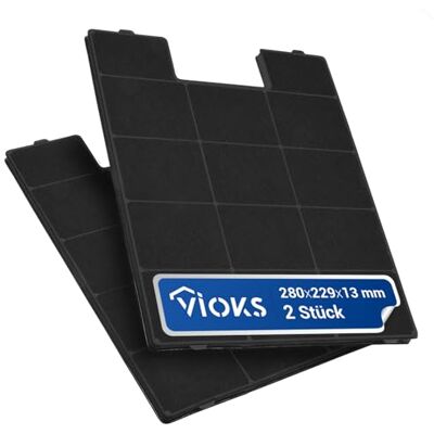 VIOKS Lot de 2 filtres à charbon actif pour hotte aspirante Amica KF 17131 Filtre à charbon plat, filtre à charbon actif Cleanair, remplace KF 17133, filtre à hotte aspirante VIOKS Lot de 2 filtres à charbon actif pour hotte aspirante Amica KF 17131 Filtre à charbon plat, filtre à charbon actif Cleanair, remplace KF 17133, filtre à hotte aspirante