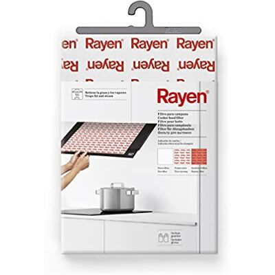 Rayen Filtre de hotte Retient la graisse et les vapeurs Adaptable Comprend des gants Dimensions : 57 x 47 cm Rayen Filtre de hotte Retient la graisse et les vapeurs Adaptable Comprend des gants Dimensions : 57 x 47 cm