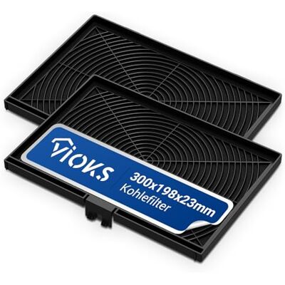VIOKS Lot de 2 filtres à charbon actif pour hotte aspirante 300 x 198 x 23 mm Remplacement pour Siemens LZ45510 DSZ4551 11025805 11008080 Filtre à charbon pour hotte aspirante VIOKS Lot de 2 filtres à charbon actif pour hotte aspirante 300 x 198 x 23 mm Remplacement pour Siemens LZ45510 DSZ4551 11025805 11008080 Filtre à charbon pour hotte aspirante