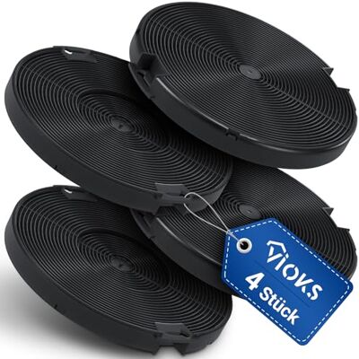 VIOKS Lot de 4 filtres à charbon pour hotte aspirante Diamètre : 155 mm Remplace Aoom G 405509371/2 EFF75 Filtre carbone pour hotte aspirante Zanussi Aoom G Bеko VIOKS Lot de 4 filtres à charbon pour hotte aspirante Diamètre : 155 mm Remplace Aoom G 405509371/2 EFF75 Filtre carbone pour hotte aspirante Zanussi Aoom G Bеko