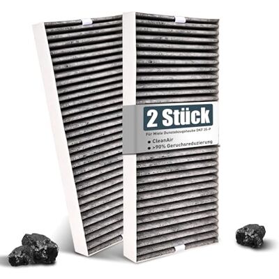 Yelid Lot de 2 filtres à charbon actif pour hotte Miele DKF 35-P Compatible avec kmda 7272, 7473, 7676, 7876 et DAC xxxx en mode recyclage Yelid Lot de 2 filtres à charbon actif pour hotte Miele DKF 35-P Compatible avec kmda 7272, 7473, 7676, 7876 et DAC xxxx en mode recyclage