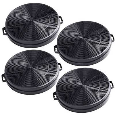 AquaHouse Lot de 4 filtres à charbon pour hotte de recirculation Compatible avec toutes les marques de hottes avec filtre de 210 mm de diamètre (CHF02) AquaHouse Lot de 4 filtres à charbon pour hotte de recirculation Compatible avec toutes les marques de hottes avec filtre de 210 mm de diamètre (CHF02)