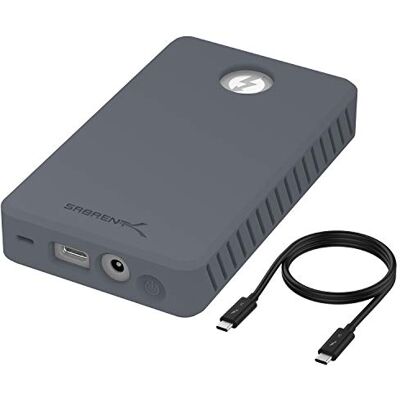 SABRENT Boîtier SSD M.2 Thunderbolt 3 NVMe, USB C vers SSD double baie, station d'accueil externe M2 PCIe avec adaptateur d'alimentation, pour 2242 2260 2280, câble TB3 inclus (EC-T3DN) SABRENT Boîtier SSD M.2 Thunderbolt 3 NVMe, USB C vers SSD double baie, station d'accueil externe M2 PCIe avec adaptateur d'alimentation, pour 2242 2260 2280, câble TB3 inclus (EC-T3DN)