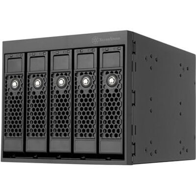 Silverstone SST-FS305B-E -Cage d’Adaptateur Hot-Swap SAS-12G / SATA 6Gbit/s de Trois Baies de 5,25" à Cinq Baies de 3,5", SST-FS305B-E (Noir+Noir) Silverstone SST-FS305B-E -Cage d’Adaptateur Hot-Swap SAS-12G / SATA 6Gbit/s de Trois Baies de 5,25" à Cinq Baies de 3,5", SST-FS305B-E (Noir+Noir)