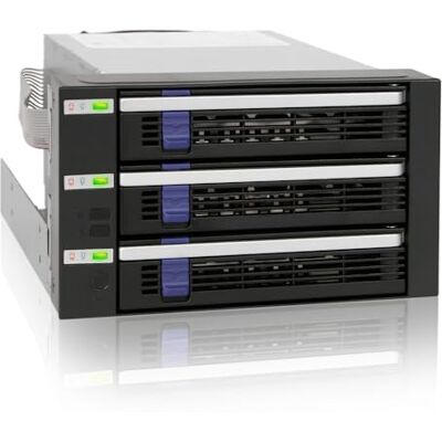 Icy Dock Backplane cage, rack mobile, boitier de cage avec tiroir Hot Swap pour 4 x HDD/SSD 2,5" ou 3,5" SAS II/SATA III 6Gb/s dans 2 baies de 5,25" Aluminium FatCage MB153SP-B Icy Dock Backplane cage, rack mobile, boitier de cage avec tiroir Hot Swap pour 4 x HDD/SSD 2,5" ou 3,5" SAS II/SATA III 6Gb/s dans 2 baies de 5,25" Aluminium FatCage MB153SP-B