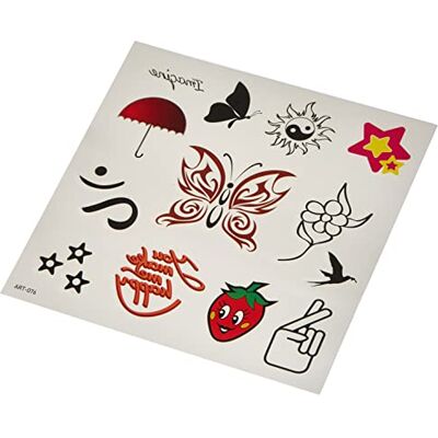 ARTIKEL Flash Tattoo, Tatouages Temporaires pour Hommes et Femmes, Faux Tatouages Pour Enfants, Faciles à Utiliser et à Enlever (15x16 Cm) Conçu et Fabriqué en Turquie ARTIKEL Flash Tattoo, Tatouages Temporaires pour Hommes et Femmes, Faux Tatouages Pour Enfants, Faciles à Utiliser et à Enlever (15x16 Cm) Conçu et Fabriqué en Turquie