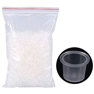 Sonew 1000 PCS Tatouage D'encre Capsules Tasses Réutilisable Permanent Maquillage Tatouage Pigment Conteneur Pour Aiguille Astuce Grip Alimentation(M) Sonew 1000 PCS Tatouage D'encre Capsules Tasses Réutilisable Permanent Maquillage Tatouage Pigment Conteneur Pour Aiguille Astuce Grip Alimentation(M)