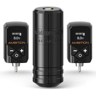 Ambition Torped Kit de machine à tatouer rotative de 36 mm, pistolet de tatouage à moteur sans balais à course de 5.5 mm avec 2 batterie Kuark de 2400 mAh Ambition Torped Kit de machine à tatouer rotative de 36 mm, pistolet de tatouage à moteur sans balais à course de 5.5 mm avec 2 batterie Kuark de 2400 mAh