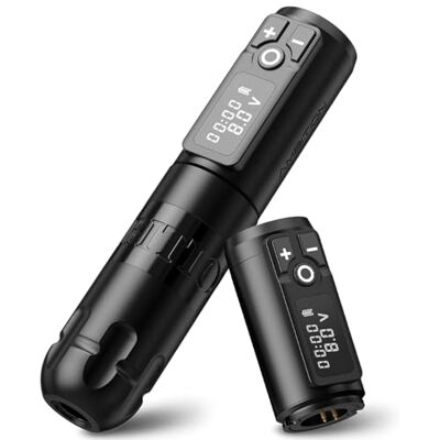 Ambition Soldier Machine à Tatouer Sans Fil Stylo Rotatif Machine Tatouage, Double Batterie 2400mAh, Moteur Sans Charbon pour Artistes Professionnels Ambition Soldier Machine à Tatouer Sans Fil Stylo Rotatif Machine Tatouage, Double Batterie 2400mAh, Moteur Sans Charbon pour Artistes Professionnels