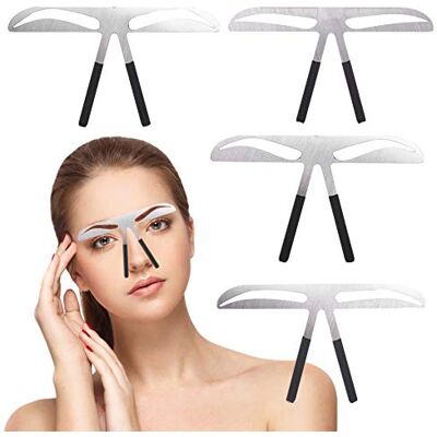Semme Pochoirs à sourcils, 4Pcs / set Bricolage Acier Sourcils Trois points d'équilibre Règle de mesure Microblading Tatouage Permanent Maquillage Or Ratio Outil De Positionnement Semme Pochoirs à sourcils, 4Pcs / set Bricolage Acier Sourcils Trois points d'équilibre Règle de mesure Microblading Tatouage Permanent Maquillage Or Ratio Outil De Positionnement