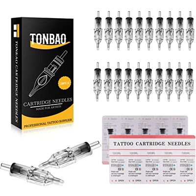 TONBAO Cartridge Lot de 20 aiguilles de cartridge 3 aiguilles rondes pour stylo machine (1203RL) TONBAO Cartridge Lot de 20 aiguilles de cartridge 3 aiguilles rondes pour stylo machine (1203RL)