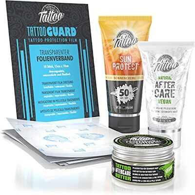 believa Tattoo Kit de soin de tatouage / coffret cadeau pour la peau tatouée – Lot de 4 believa Tattoo Kit de soin de tatouage / coffret cadeau pour la peau tatouée – Lot de 4