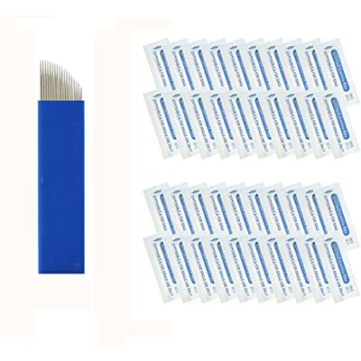 Pinkiou aiguille de tatouage de sourcil de lames de Microblading 18 broches pour stylo (50pcs) Pinkiou aiguille de tatouage de sourcil de lames de Microblading 18 broches pour stylo (50pcs)